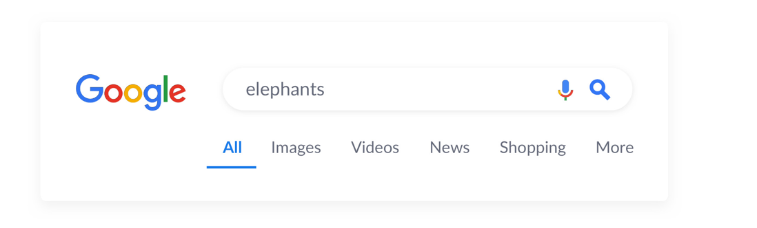 Google-Suche mit Kategorien