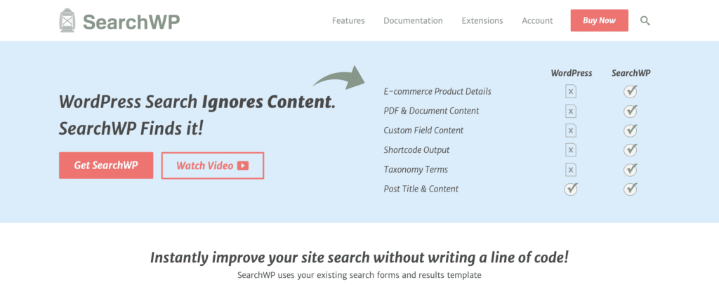 searchWP for wordpress