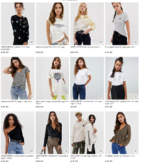 search results in a grid