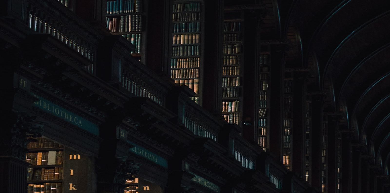 library shelves