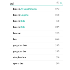 included data in suggested search preview