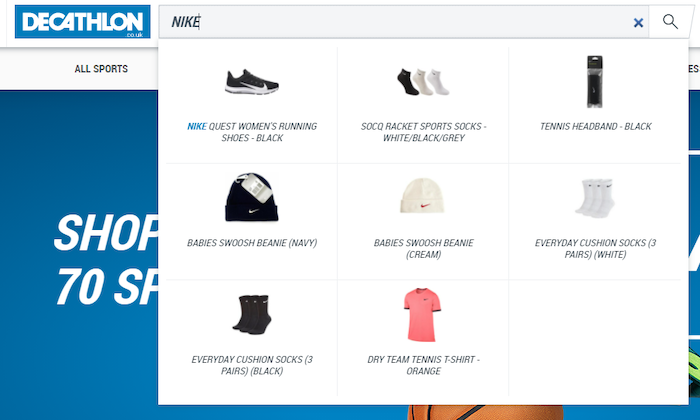 search provides best product matches