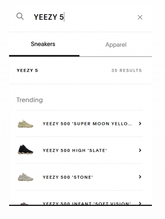 search suggestions visuals